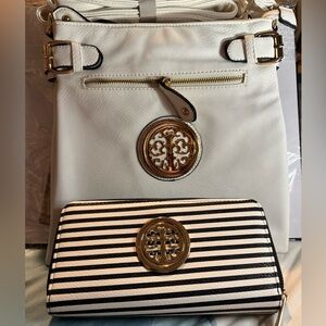 NWT 100% Vegan Leather 2pc Women’s Crossbody Bag with Matching Wristlet Wallet